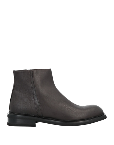 Shop A.testoni A. Testoni Man Ankle Boots Dark Brown Size 6 Calfskin
