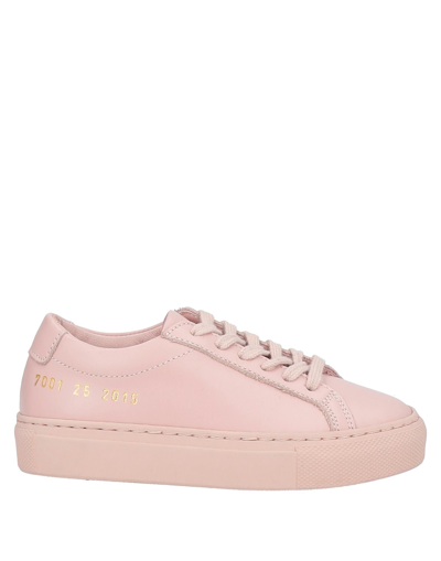 Shop Common Projects Toddler Girl Sneakers Blush Size 10c Soft Leather In Pink