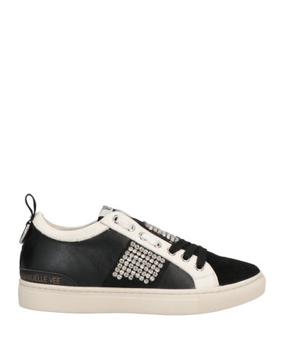 Shop Emanuélle Vee Woman Sneakers Black Size 5 Soft Leather, Textile Fibers
