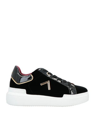 Shop Ed Parrish Woman Sneakers Black Size 8 Soft Leather, Textile Fibers