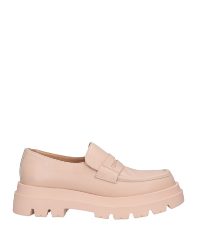 Shop Lemaré Woman Loafers Blush Size 6 Soft Leather In Pink