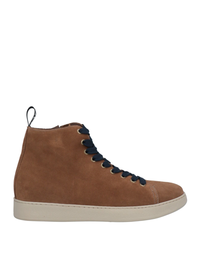 Shop Nero Giardini Man Sneakers Camel Size 7 Soft Leather In Beige