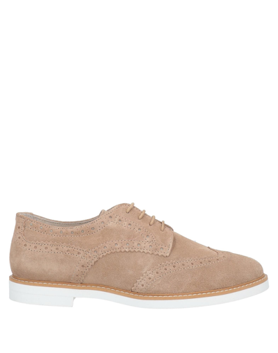 Shop Oca-loca Lace-up Shoes In Sand