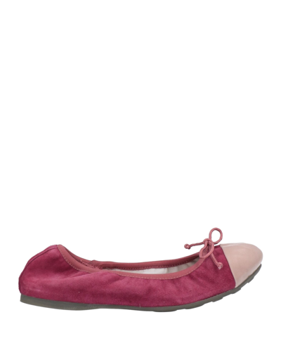 Shop Ixos Woman Ballet Flats Garnet Size 7 Soft Leather In Red