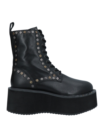 Shop Emanuélle Vee Woman Ankle Boots Black Size 10 Soft Leather