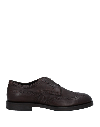 Shop Migliore Lace-up Shoes In Dark Brown