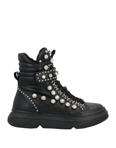 Shop Emanuélle Vee Woman Sneakers Black Size 8 Soft Leather