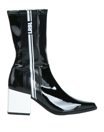 Shop Loriblu Woman Ankle Boots Black Size 7 Soft Leather, Textile Fibers