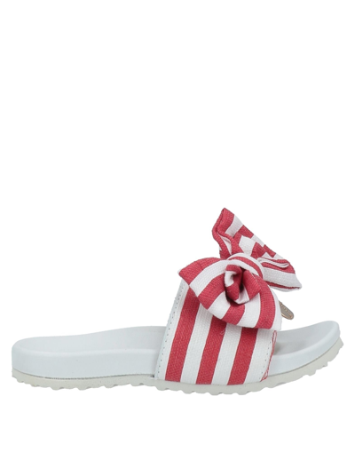 Shop Monnalisa Toddler Girl Sandals Red Size 9c Textile Fibers