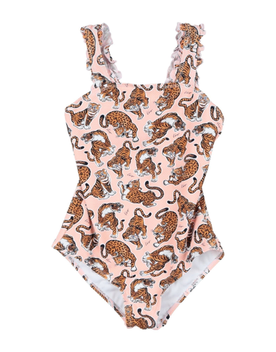 Shop Kenzo One-piece Swimsuits In Light Pink