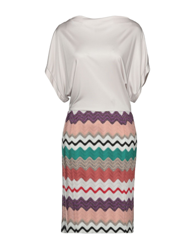 Shop Missoni Woman Midi Dress Light Grey Size 12 Viscose, Cupro, Polyester