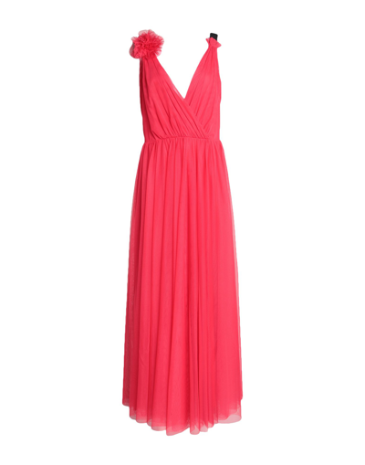 Shop Anna Molinari Long Dresses In Red
