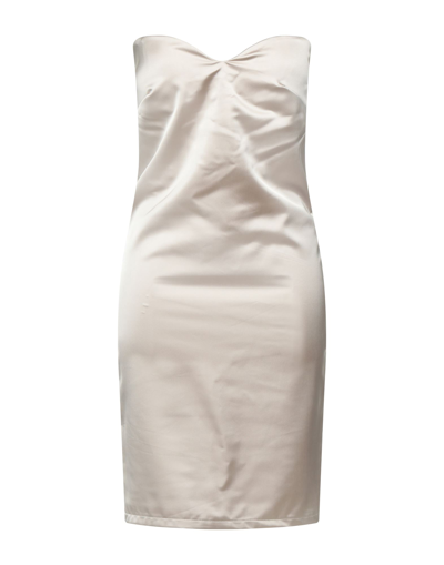 Shop Simona-a Simona A Woman Mini Dress Beige Size L Polyester