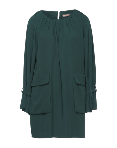 Shop Babylon Woman Mini Dress Dark Green Size 8 Polyester, Elastane