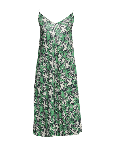 Shop Velvet By Graham & Spencer Woman Midi Dress Green Size S Viscose