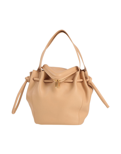 Shop Bottega Veneta Woman Handbag Camel Size - Soft Leather In Beige