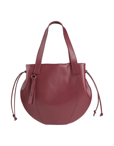 Shop Corsia Woman Handbag Burgundy Size - Soft Leather In Red