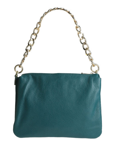 Shop Signs Woman Handbag Deep Jade Size - Soft Leather In Green