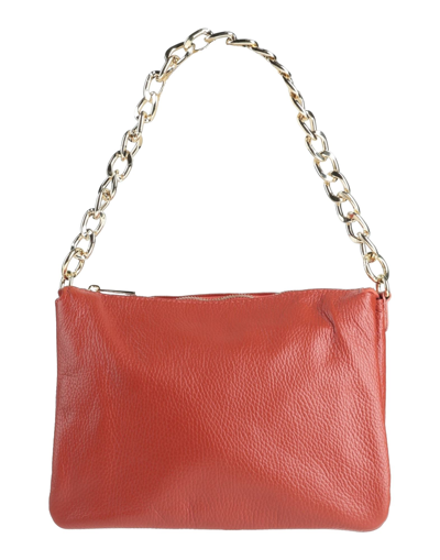 Shop Signs Woman Handbag Rust Size - Soft Leather In Red