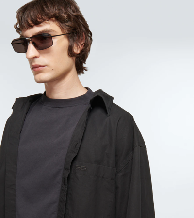 Shop Balenciaga Bb Icon Trompe L'ail Shirt In Black