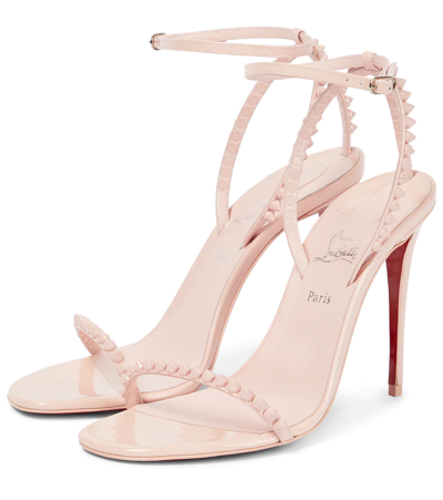 Shop Christian Louboutin So Me 100 Leather Sandals In Rosy/lin Rosy