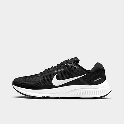 Shop Nike Women's Structure 24 Running Shoes In Black/white