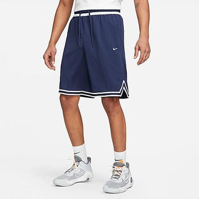 Shop Nike Men's Dri-fit Dna Basketball Shorts In Midnight Navy/white