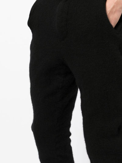 Shop Black Comme Des Garçons Zipper-trim Trousers In Black