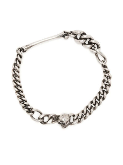 Shop Werkstatt:münchen Skull-charm Silver Bracelet