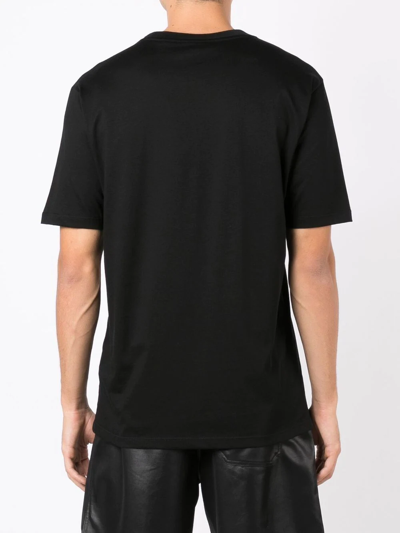Shop Hugo Graphic Logo-print T-shirt In Black