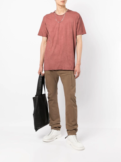11 By Boris Bidjan Saberi Straight-leg Off-centre Trousers In Brown