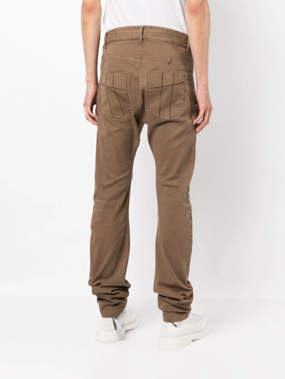 Shop 11 By Boris Bidjan Saberi Straight-leg Off-centre Trousers In Brown