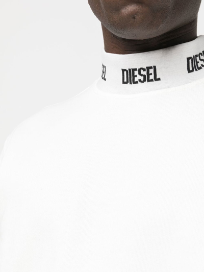 Shop Diesel S-noris-jac Logo-print Sweatshirt In White