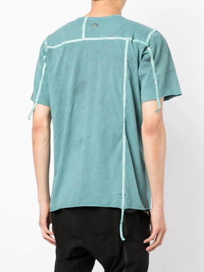Shop Isaac Sellam Experience Distressed Short-sleeve T-shirt In Green