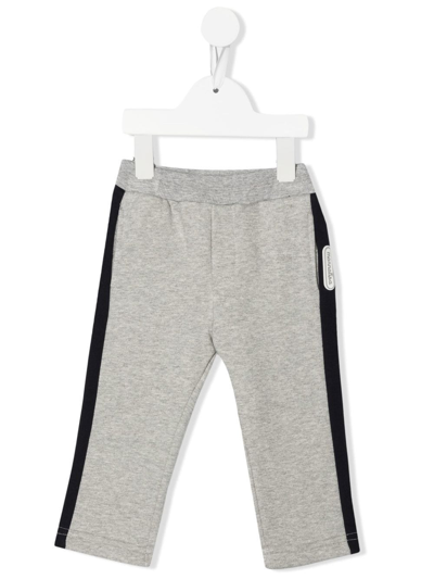 Shop Monnalisa Side Stripe Track Pants In Grey