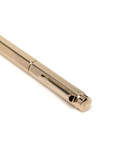 Caran D'ache Chevron-engraved Pen In Gold