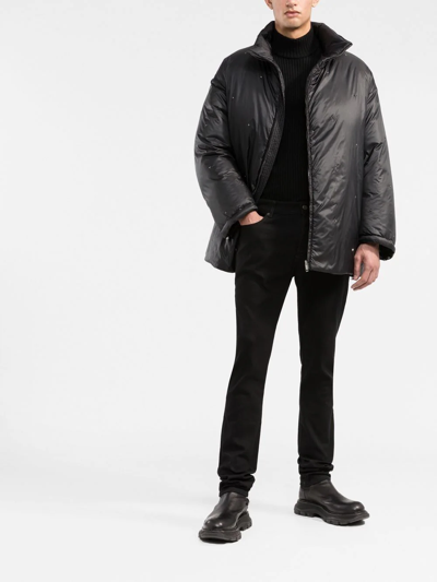 Valentino Dark-wash Slim-fit Jeans In Black