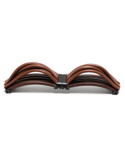 Shop De Grisogono Allegra Magnetic Strap Bracelet In Brown