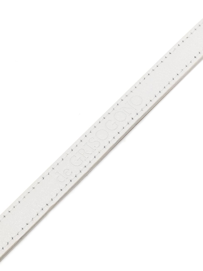 Shop De Grisogono Flat Leather Bracelet In White