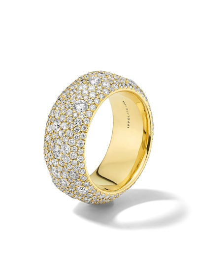 Shop Ippolita 18kt Yellow Gold Stardust Diamond Wide Band Ring