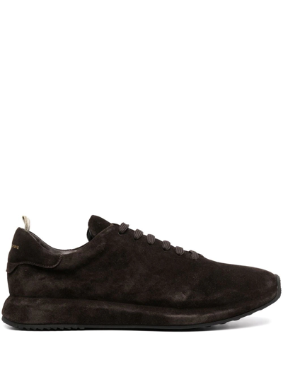 Officine Creative Race Suede Low-top Sneakers In Brown