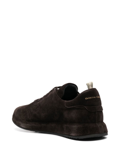 Officine Creative Race Suede Low-top Sneakers In Brown