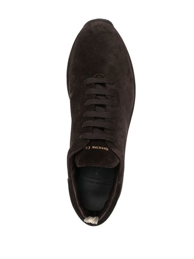 Officine Creative Race Suede Low-top Sneakers In Brown