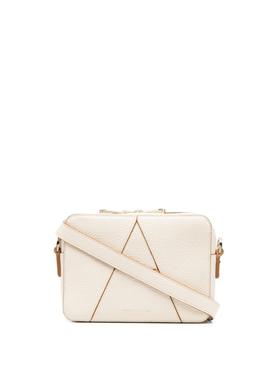 Shop Aspinal Of London Camera A Leather Crossbody Bag In Neutrals
