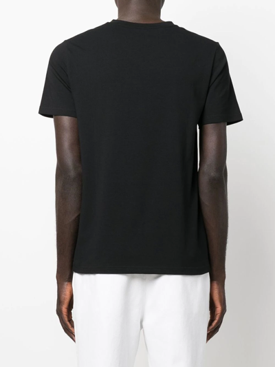 Shop Filippa K V-neck Organic-cotton T-shirt In Black