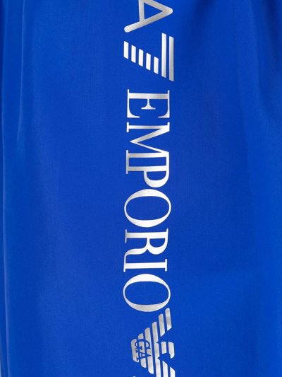 Shop Ea7 Logo-print Swim Shorts In Blue