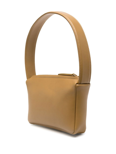 Shop Frenzlauer Engraved-logo Leather Tote In Yellow