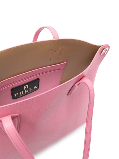 Shop Furla Medium Grained Tote Bag In Pink