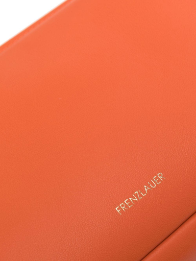 Shop Frenzlauer Engraved-logo Leather Tote In Orange