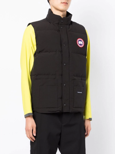 Shop Canada Goose Logo-patch Padded Gilet In Black